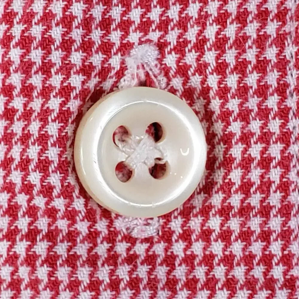 Polo Ralph Lauren Shirt Oxford Button Down LS Mens Size ? Red Houndstooth